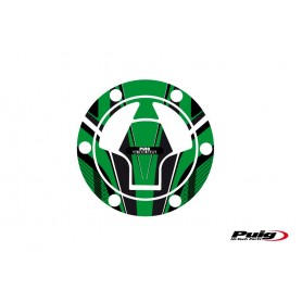 Puig Fuel Cap Cover Radical Kawasaki Green