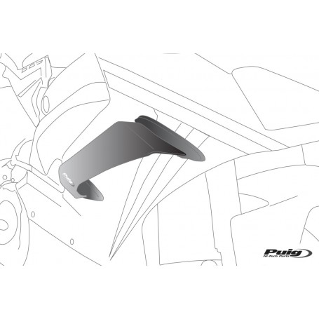 DOWNFORCE RACE SIDE SPOILERS FOR KAWASAKI ZX-10R 2021 - Black