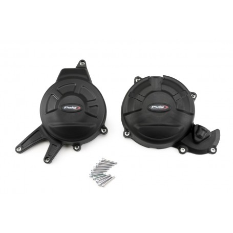 Puig Kit 2 Caps Engine Cover Aprilia RS660 21- Black