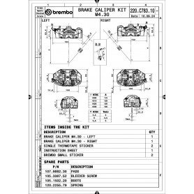 Brembo Radial GP4-RS Monoblock Brake Calipers Kit 108mm