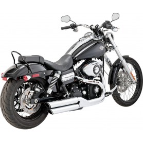 Vance & Hines 3" Round Twin Slash Slip-On Mufflers Chrome