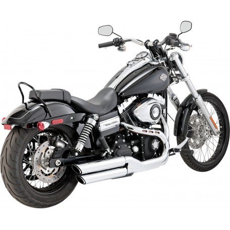 Vance & Hines 3" Round Twin Slash Slip-On Mufflers Chrome
