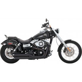 Vance & Hines 3" Round Twin Slash Slip-On Mufflers Black/Powder-Coated