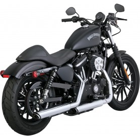 Vance & Hines 3" Round Twin Slash Slip-On Mufflers Chrome
