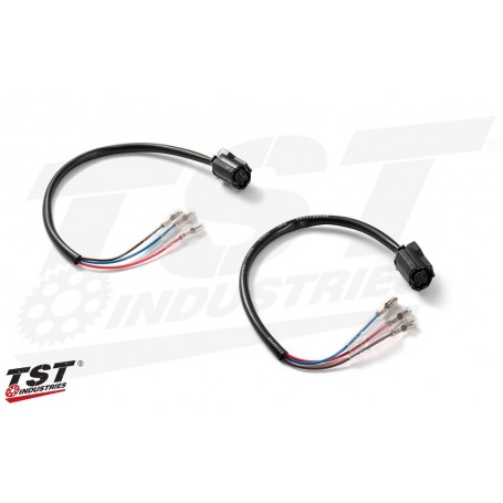 TST LED Front Pod Turn Signal Bundle for Select Yamaha Motorcycles Quadrix Sequential Light Smoke