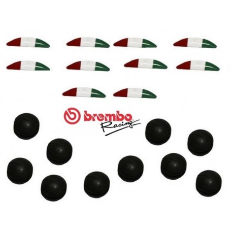 Brembo Kit Tricolor stickers and Rubber Cap 