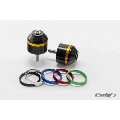 Short Bar End W/Rings Suzuki C/Black