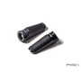 Rear Sets Racing+Rubber Right/Left C/Black