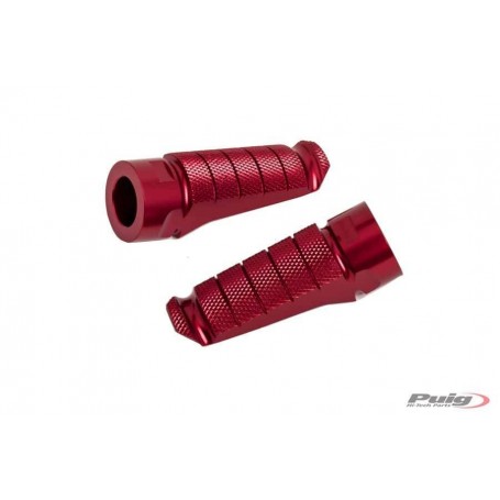 Pair Footrests Hi-Tech Racing Right/Left C/Red