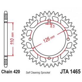 Aluminium Rear Race Sprocket. JTA1465.46