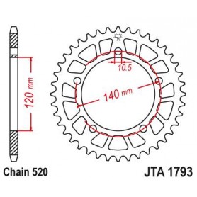 Aluminium Rear Race Sprocket. JTA1793.42