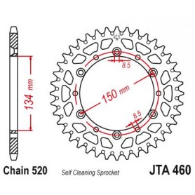 Aluminium Rear Race Sprocket. JTA460.46