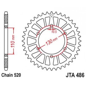 Aluminium Rear Race Sprocket. JTA486.48