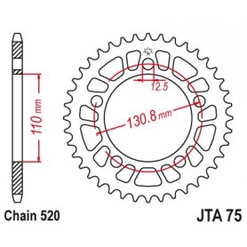 Aluminium Rear Race Sprocket. JTA75.44