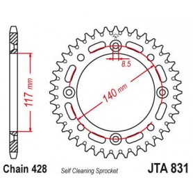 Aluminium Rear Race Sprocket. JTA831.46