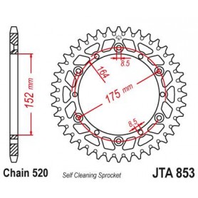 Aluminium Rear Race Sprocket. JTA853.40