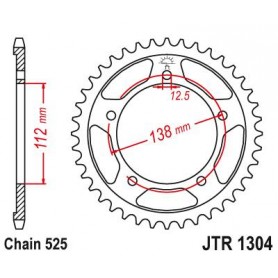 Steel Rear Sprocket. JTR1304.42