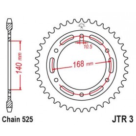 Steel Rear Sprocket. JTR3.42
