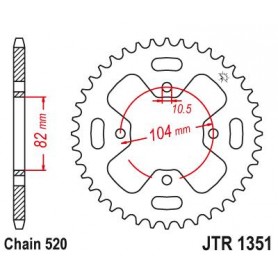Steel Rear Sprocket. JTR1351.40