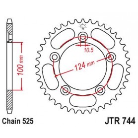 Steel Rear Sprocket. JTR744.36