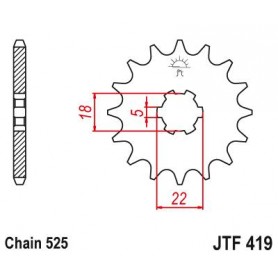 Steel Front Sprocket. JTF419.14