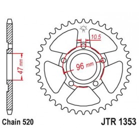 Steel Rear Sprocket. JTR1353.40