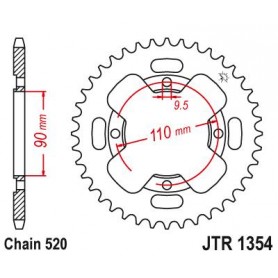 Steel Rear Sprocket. JTR1354.38