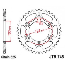 Steel Rear Sprocket. JTR745.37