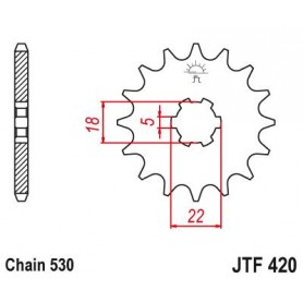 Steel Front Sprocket. JTF420.15