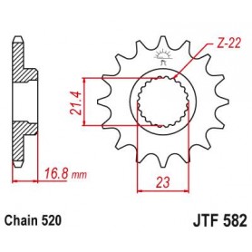 Steel Front Sprocket. JTF582.15