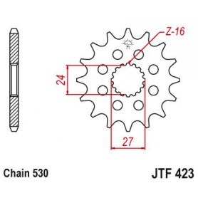 Steel Front Sprocket. JTF423.17