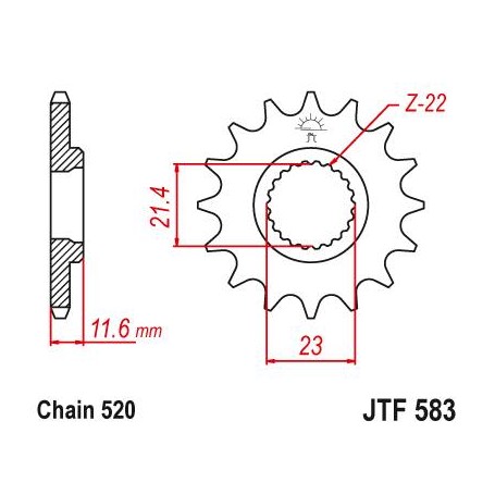 Steel Front Sprocket. JTF583.13