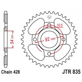 Steel Rear Sprocket. JTR835.45