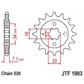 Steel Front Sprocket. JTF1903.14