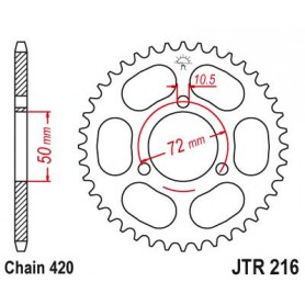 Steel Rear Sprocket. JTR216.36