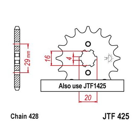 Steel Front Sprocket. JTF425.17