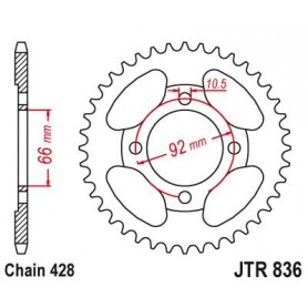 Steel Rear Sprocket. JTR836.36