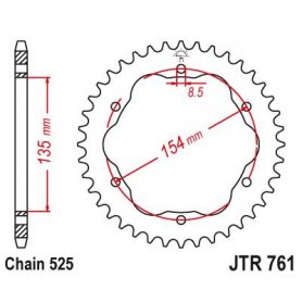 Steel Rear Sprocket. JTR761.41