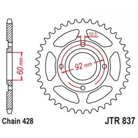 Steel Rear Sprocket. JTR837.39