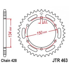 Steel Rear Sprocket. JTR463.48