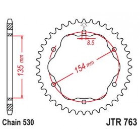 Steel Rear Sprocket. JTR763.40