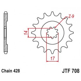 Steel Front Sprocket. JTF708.13