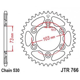 Steel Rear Sprocket. JTR766.43