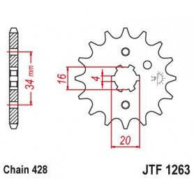 Steel Front Sprocket. JTF1263.12