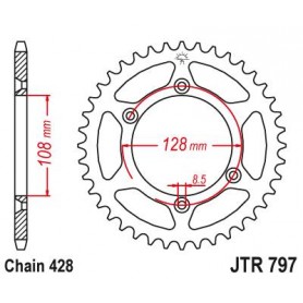 Steel Rear Sprocket. JTR797.51