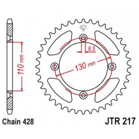 Steel Rear Sprocket. JTR217.55