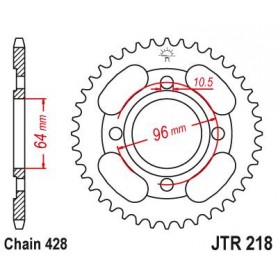Steel Rear Sprocket. JTR218.44
