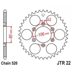 Steel Rear Sprocket. JTR22.49
