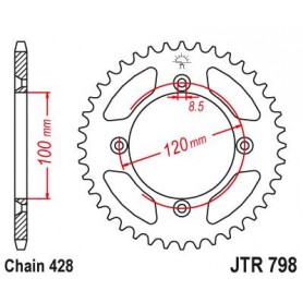 Steel Rear Sprocket. JTR798.50