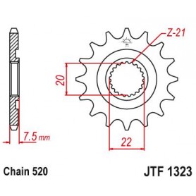 Steel Front Sprocket. JTF1323.13